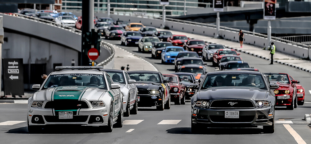 Ford Mustand Dubajská policie